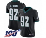 Youth Philadelphia Eagles #92 Reggie White Black Alternate Vapor Untouchable Limited Player 100th Season Football Jersey