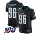 Youth Philadelphia Eagles #96 Derek Barnett Black Alternate Vapor Untouchable Limited Player 100th Season Football Jersey