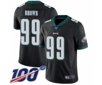 Youth Philadelphia Eagles #99 Jerome Brown Black Alternate Vapor Untouchable Limited Player 100th Season Football Jersey