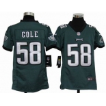 nike youth nfl jerseys philadelphia eagles #58 trent cole green[nike]