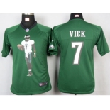 nike youth nfl jerseys philadelphia eagles #7 vick green[portrait fashion]