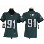 nike youth nfl jerseys philadelphia eagles #91 cox green[nike]