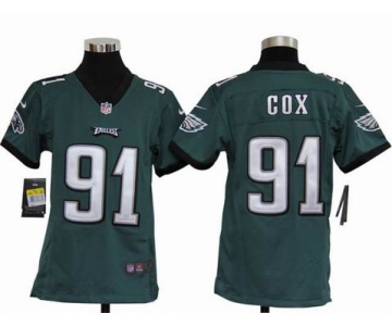 nike youth nfl jerseys philadelphia eagles #91 cox green[nike]