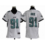 nike youth nfl jerseys philadelphia eagles #91 cox white[nike]