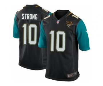 Men Nike Jacksonville Jaguars #10 Jaelen Strong Game Black Alternate NFL Jersey