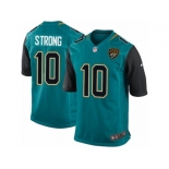 Men Nike Jacksonville Jaguars #10 Jaelen Strong Game Teal Green Team Color NFL Jersey