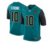 Men Nike Jacksonville Jaguars #10 Jaelen Strong Game Teal Green Team Color NFL Jersey