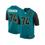 Men Nike Jacksonville Jaguars #74 Cam Robinson Game Teal Green Team Color NFL Jersey