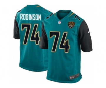 Men Nike Jacksonville Jaguars #74 Cam Robinson Game Teal Green Team Color NFL Jersey