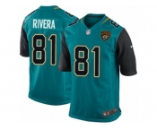 Men Nike Jacksonville Jaguars #81 Mychal Rivera Game Teal Green Team Color NFL Jersey