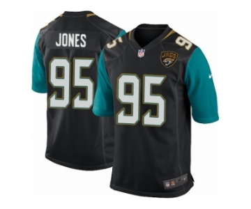 Men Nike Jacksonville Jaguars #95 Abry Jones Game Black Alternate NFL Jersey