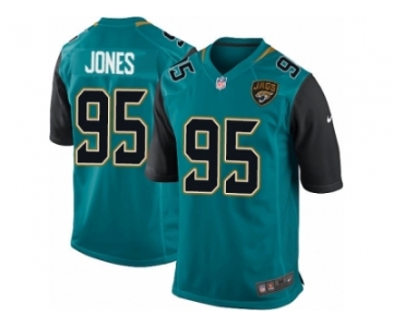 Men Nike Jacksonville Jaguars #95 Abry Jones Game Teal Green Team Color NFL Jersey