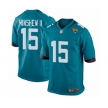 Men's Jacksonville Jaguars #15 Gardner Minshew II Game Teal Green Alternate Football Jersey