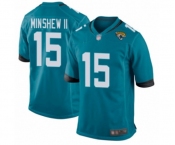 Men's Jacksonville Jaguars #15 Gardner Minshew II Game Teal Green Alternate Football Jersey