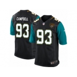 Men's Jacksonville Jaguars #93 Calais Campbell Nike Black Game Jersey