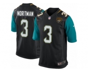 Men's Nike Jacksonville Jaguars #3 Brad Nortman Game Black Alternate NFL Jersey