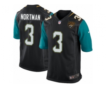 Men's Nike Jacksonville Jaguars #3 Brad Nortman Game Black Alternate NFL Jersey