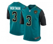 Men's Nike Jacksonville Jaguars #3 Brad Nortman Game Teal Green Team Color NFL Jersey