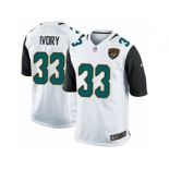 Men's Nike Jacksonville Jaguars #33 Chris Ivory Game White NFL Jersey