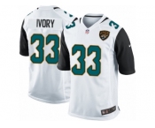 Men's Nike Jacksonville Jaguars #33 Chris Ivory Game White NFL Jersey