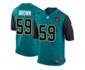 Men's Nike Jacksonville Jaguars #59 Arthur Brown Game Teal Green Team Color NFL Jersey