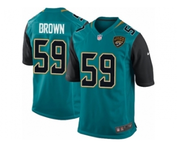 Men's Nike Jacksonville Jaguars #59 Arthur Brown Game Teal Green Team Color NFL Jersey