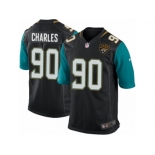 Men's Nike Jacksonville Jaguars #90 Stefan Charles Game Black Alternate NFL Jersey