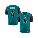 Men Nike Jacksonville Jaguars #4 Josh Lambo Elite Teal Green Team Color NFL Jersey