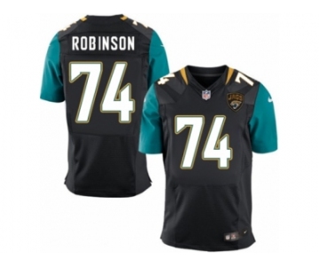 Men Nike Jacksonville Jaguars #74 Cam Robinson Elite Black Alternate NFL Jersey