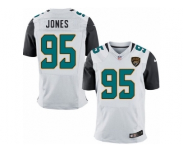 Men Nike Jacksonville Jaguars #95 Abry Jones Elite White NFL Jersey