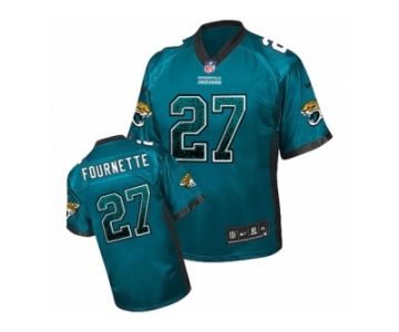 Men's Nike Jacksonville Jaguars #27 Leonard Fournette Elite Teal Green Drift Fashion NFL Jersey