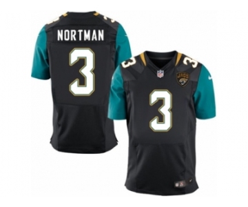 Men's Nike Jacksonville Jaguars #3 Brad Nortman Elite Black Alternate NFL Jersey