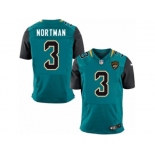 Men's Nike Jacksonville Jaguars #3 Brad Nortman Elite Teal Green Team Color NFL Jersey