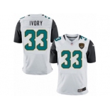 Men's Nike Jacksonville Jaguars #33 Chris Ivory Elite White NFL Jersey