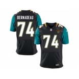 Men's Nike Jacksonville Jaguars #74 Mackenzy Bernadeau Elite Black Alternate NFL Jersey