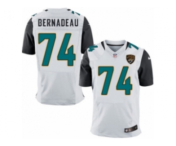 Men's Nike Jacksonville Jaguars #74 Mackenzy Bernadeau Elite White NFL Jersey