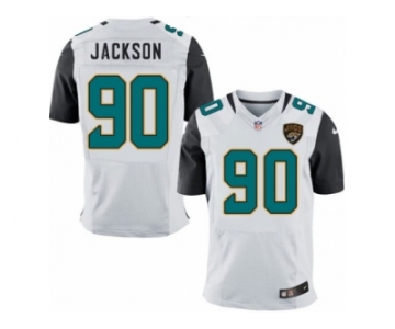 Men's Nike Jacksonville Jaguars #90 Malik Jackson Elite White NFL Jersey