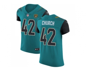 Nike Jacksonville Jaguars #42 Barry Church Teal Green Team Color Men Stitched NFL Vapor Untouchable Elite Jersey