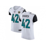 Nike Jacksonville Jaguars #42 Barry Church White Men Stitched NFL Vapor Untouchable Elite Jersey