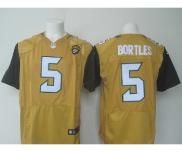 Nike Jacksonville Jaguars #5 Blake Bortles Yellow Jerseys[Elite]