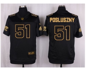 Nike Jacksonville Jaguars #51 Paul Posluszny Black Pro Line Gold Collection Jersey[Elite]