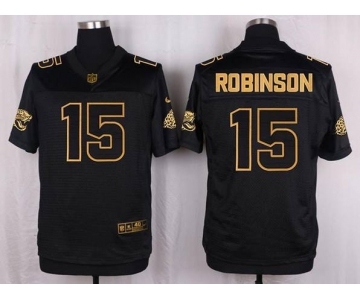 nike nfl jerseys jacksonville jaguars #15 robinson black gold collection[Elite]