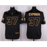 nike nfl jerseys jacksonville jaguars #37 cyprien black gold collection[Elite]