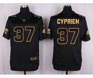 nike nfl jerseys jacksonville jaguars #37 cyprien black gold collection[Elite]