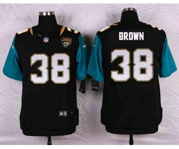 nike nfl jerseys jacksonville jaguars #38 brown black[Elite]