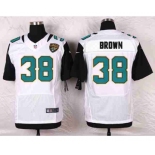 nike nfl jerseys jacksonville jaguars #38 brown white[Elite]