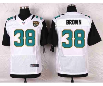 nike nfl jerseys jacksonville jaguars #38 brown white[Elite]