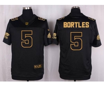 nike nfl jerseys jacksonville jaguars #5 bortles black gold collection[Elite]