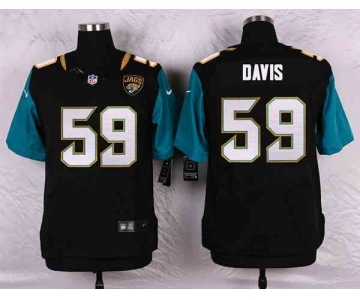 nike nfl jerseys jacksonville jaguars #59 davis black[Elite]