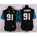 nike nfl jerseys jacksonville jaguars #91 clemons black[Elite]